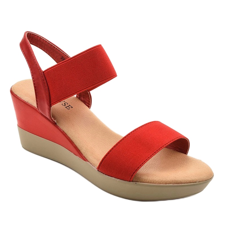 Red wedge sandals 9R170 1