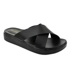 Black women's LU22 slippers 1