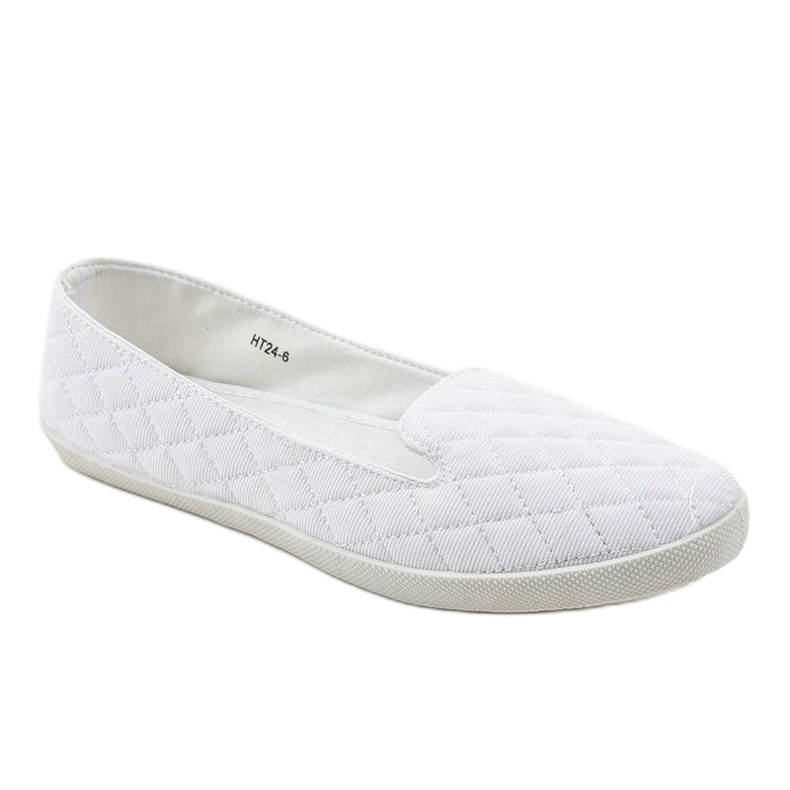 HT24-6 white slip-on quilted sneakers 1