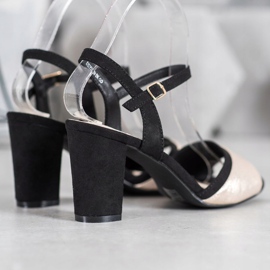 Filippo High Heeled Sandals black yellow 1 Filippo High Heeled Sandals black yellow 1