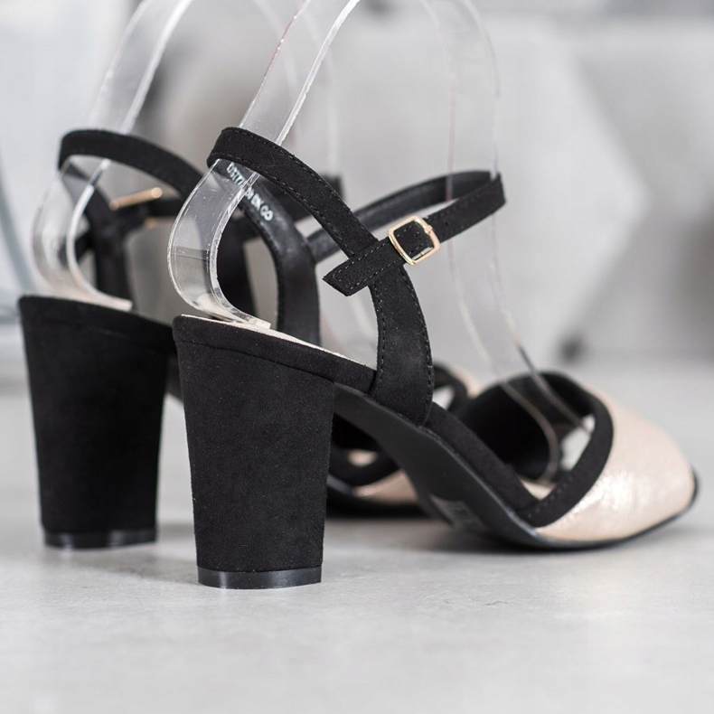 Filippo High Heeled Sandals black yellow 1 Filippo High Heeled Sandals black yellow 1