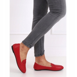 Red women's loafers 98-29 Red 2