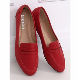 Red women's loafers 98-29 Red 1