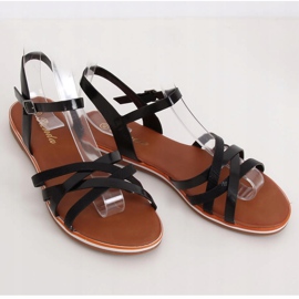 Black women's sandals 99-62 Black 1