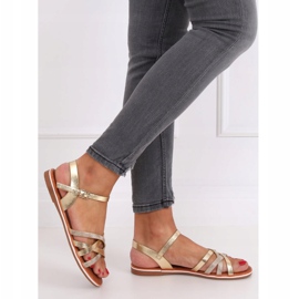 Gold women's sandals 99-62 Gold golden 1