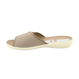 Adanex Beige slippers with Velcro flaps 24840 1