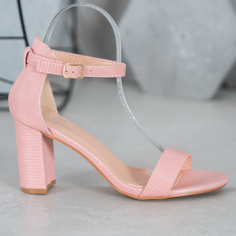Small Swan Stylish high-heeled sandals pink 2