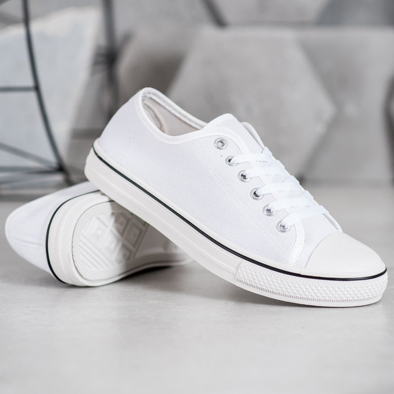 SHELOVET Classic tied Sneakers white 1