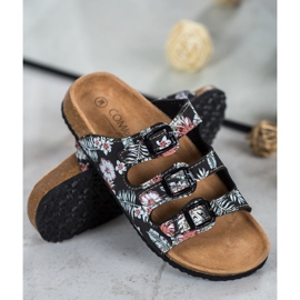 SHELOVET Comfortable Patterned Slippers white black multicolored 1