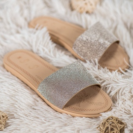 Small Swan Slippers With Glitter multicolored yellow 1