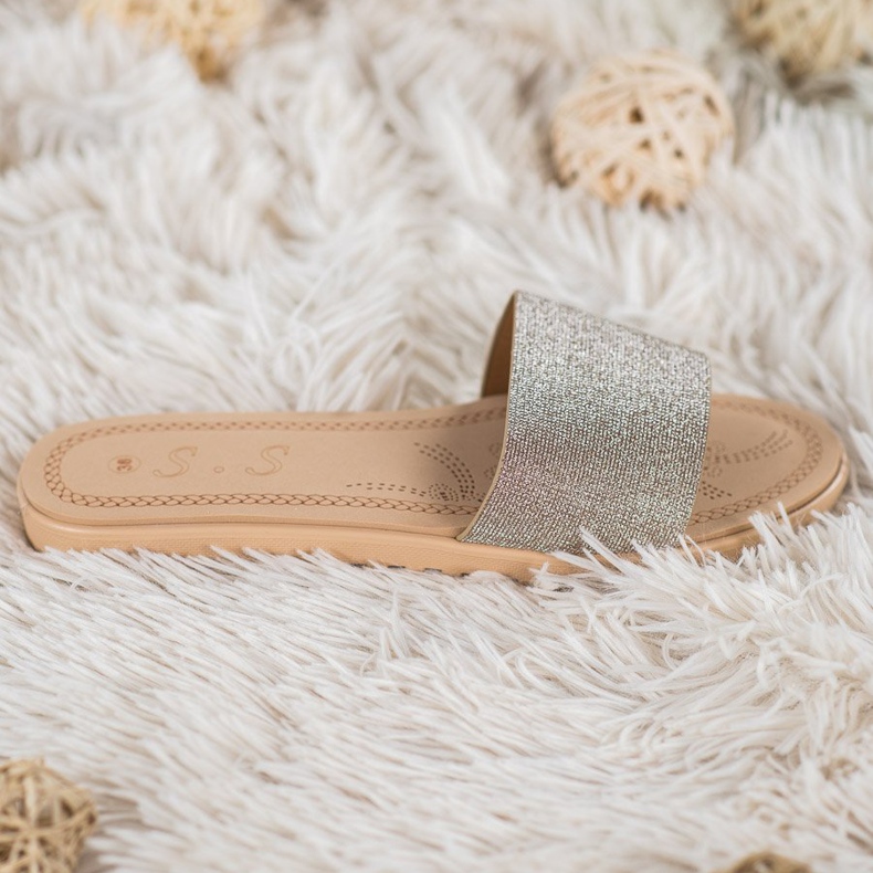 Small Swan Slippers With Glitter multicolored yellow 2