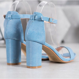 Small Swan Stylish high-heeled sandals blue 4