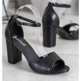 Small Swan Classic Sandals On A Bar black 2