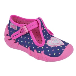 Befado children's shoes 110P362 navy blue pink 1