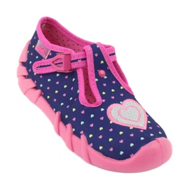 Befado children's shoes 110P362 navy blue pink 2