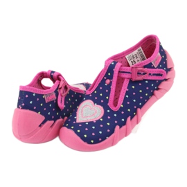 Befado children's shoes 110P362 navy blue pink 4
