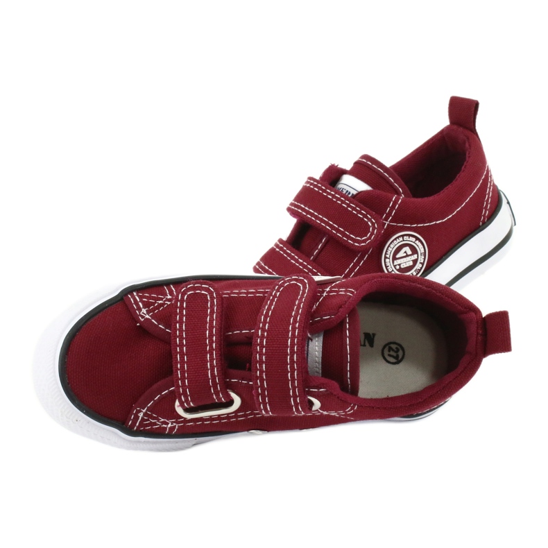 American Club Burgundy Velcro sneakers American LH39 red 4 American Club Burgundy Velcro sneakers American LH39 red 4