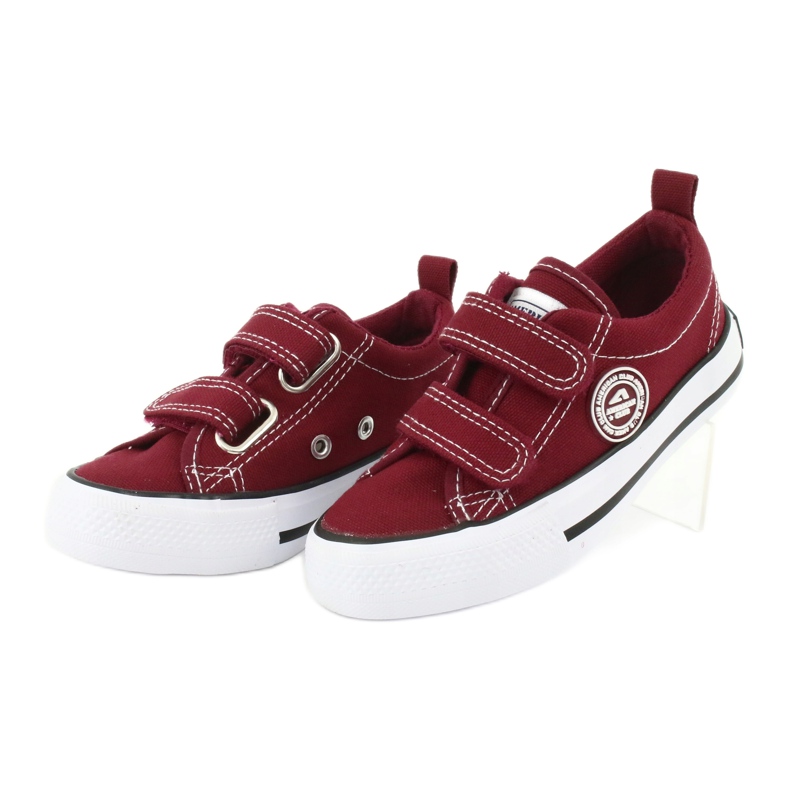 American Club Burgundy Velcro sneakers American LH39 red 2 American Club Burgundy Velcro sneakers American LH39 red 2