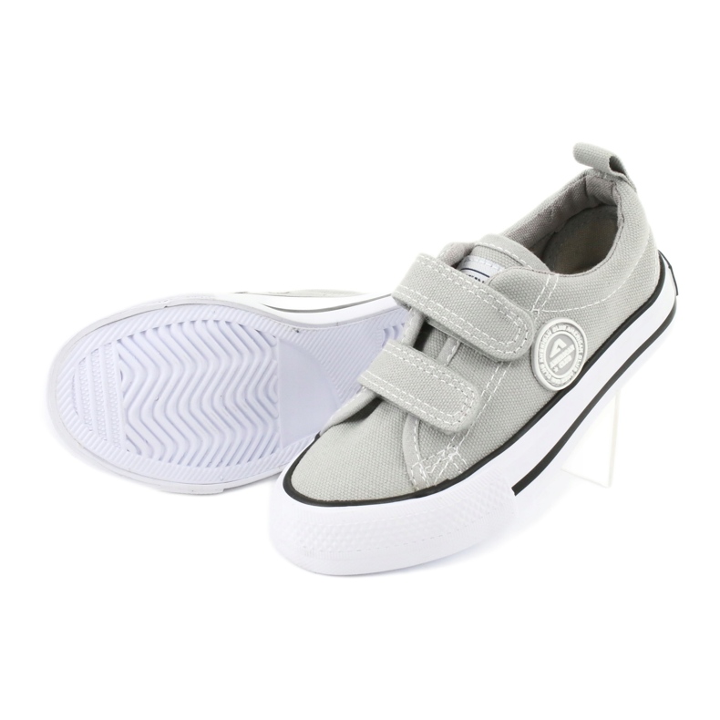 American Club Gray American LH39 Velcro Sneakers grey 3