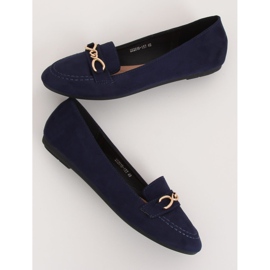 Women's navy blue loafers 2S2018-157 D.BLUE 2