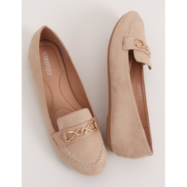 Women's beige loafers 2S2018-157 Beige 1
