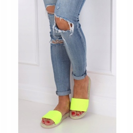 Women's slippers neon 35-185 Green 1