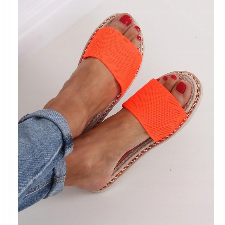 Orange women's slippers 35-185 Orange 1