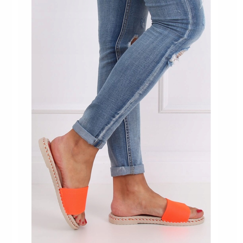 Orange women's slippers 35-185 Orange 2