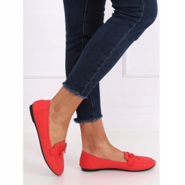 Red women's loafers 98-30 Red 1