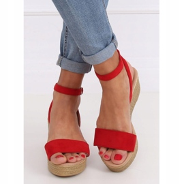 Red wedge sandals 019-18 Red 1