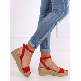 Red wedge sandals 019-18 Red 2