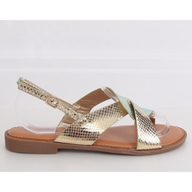 Gold women's sandals 222-31 Gold golden 1