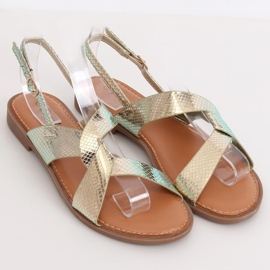 Gold women's sandals 222-31 Gold golden 2