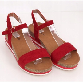 Red women's sandals RD054 Red 1