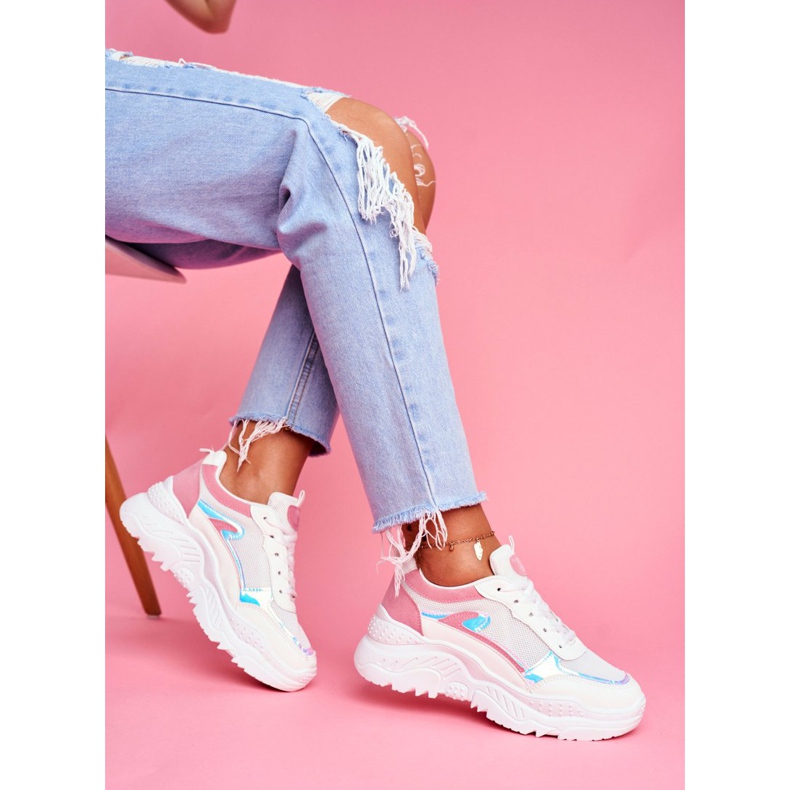 BUGO Women's Sport Shoes Pink White Memory 2