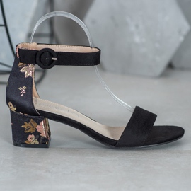Filippo Sandals With A Floral Pattern black 2