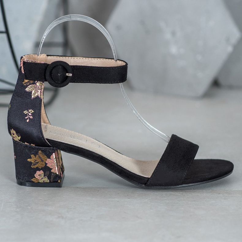 Filippo Sandals With A Floral Pattern black 2