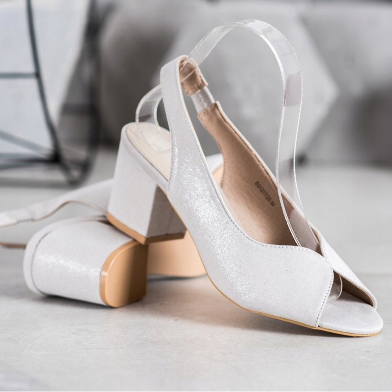 Filippo Casual high heeled sandals grey 1