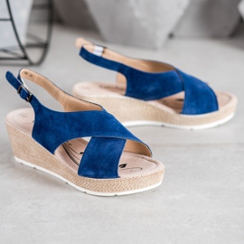 Filippo Light Leather Sandals blue 1