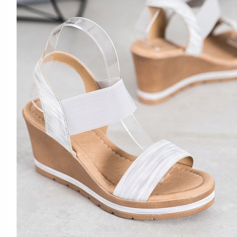 Sea Elves Stylish wedge sandals grey 1