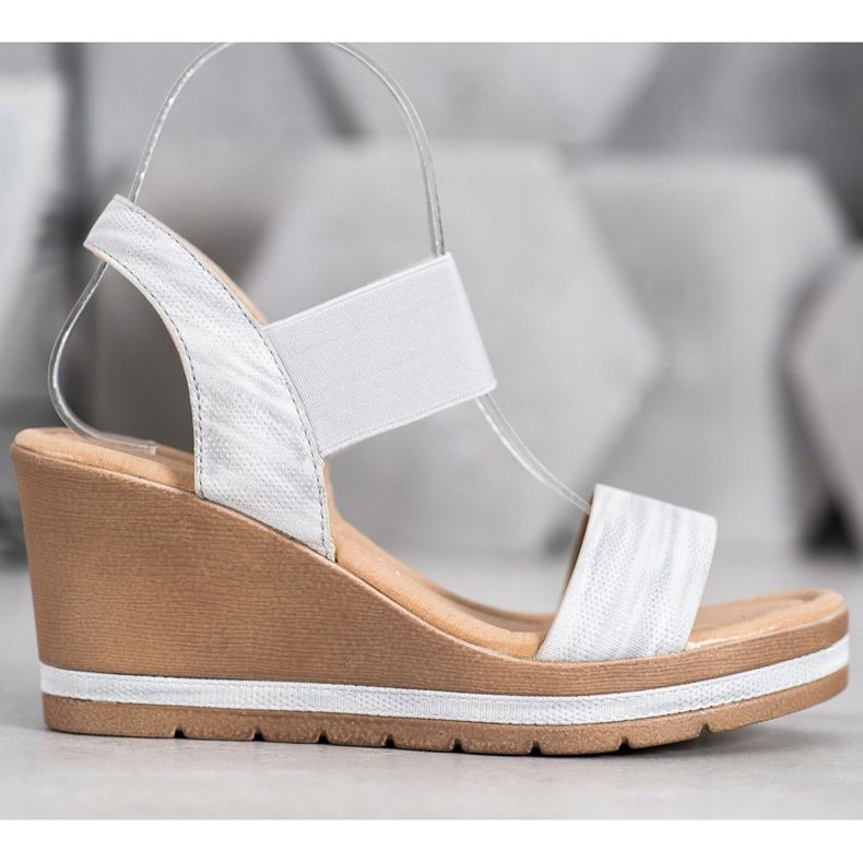 Sea Elves Stylish wedge sandals grey 2