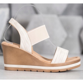 Sea Elves Stylish wedge sandals brown 2