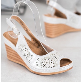 Evento Openwork Sandals With Eco Leather grey 1