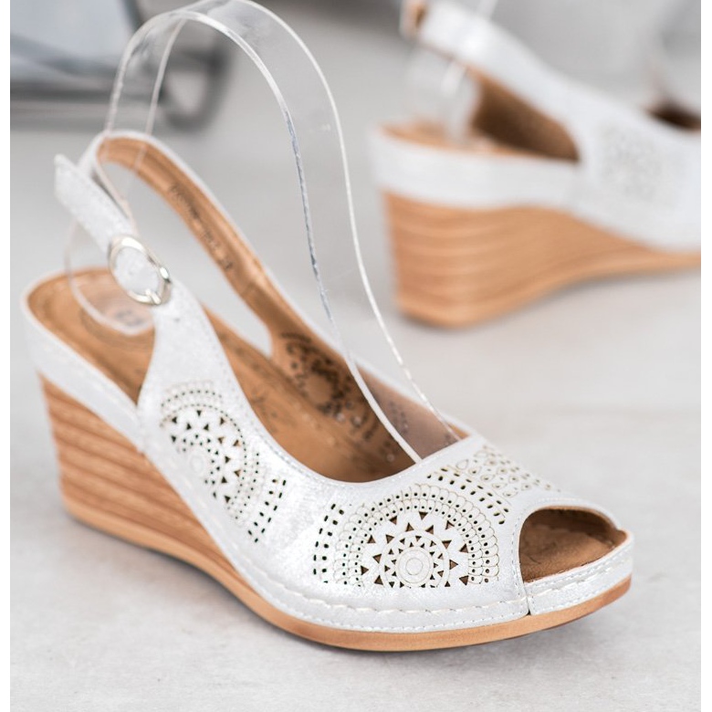 Evento Openwork Sandals With Eco Leather grey 1