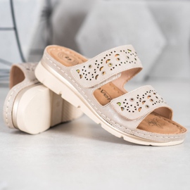 Evento Comfortable Velcro Slippers brown 2