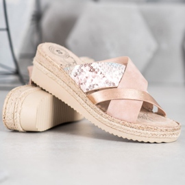 Evento Fashionable Powder Slippers pink 1