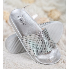 Lemax Silver Slippers With Cubic Zirconia grey 1