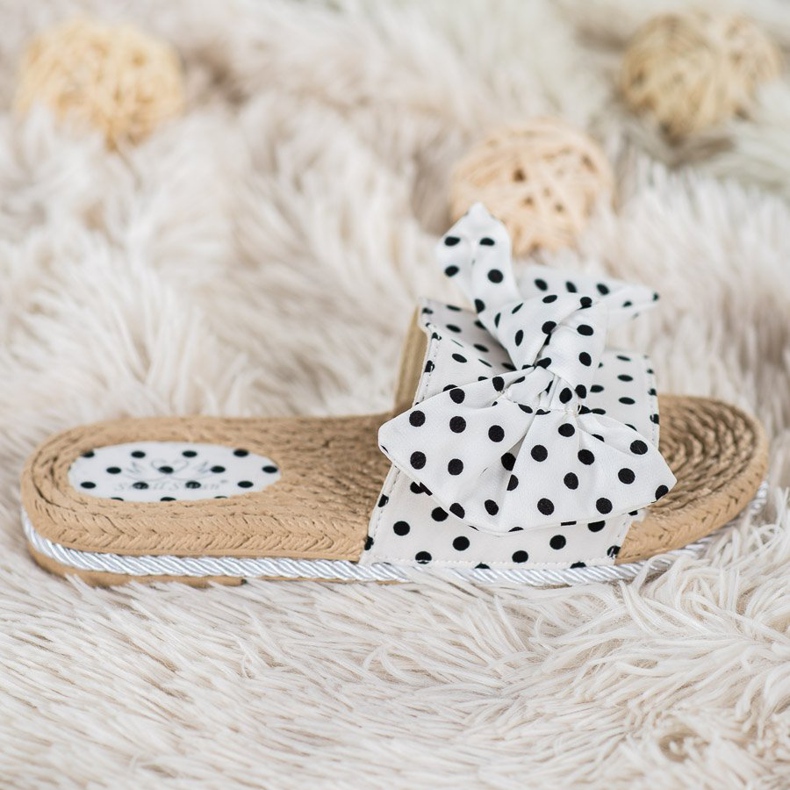 Small Swan Fashionable Slippers With A Bow white 2