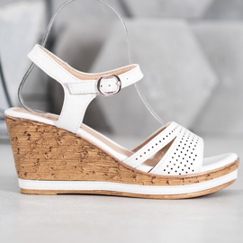 GOLL Wedge Sandals With Eco Leather white 2 GOLL Wedge Sandals With Eco Leather white 2