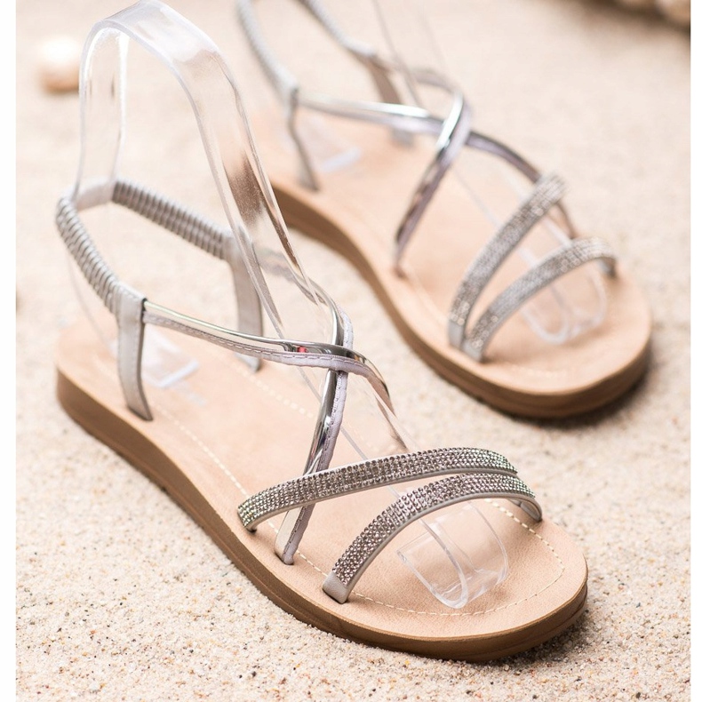 Sea Elves Sandals With Silver Ornaments grey 1